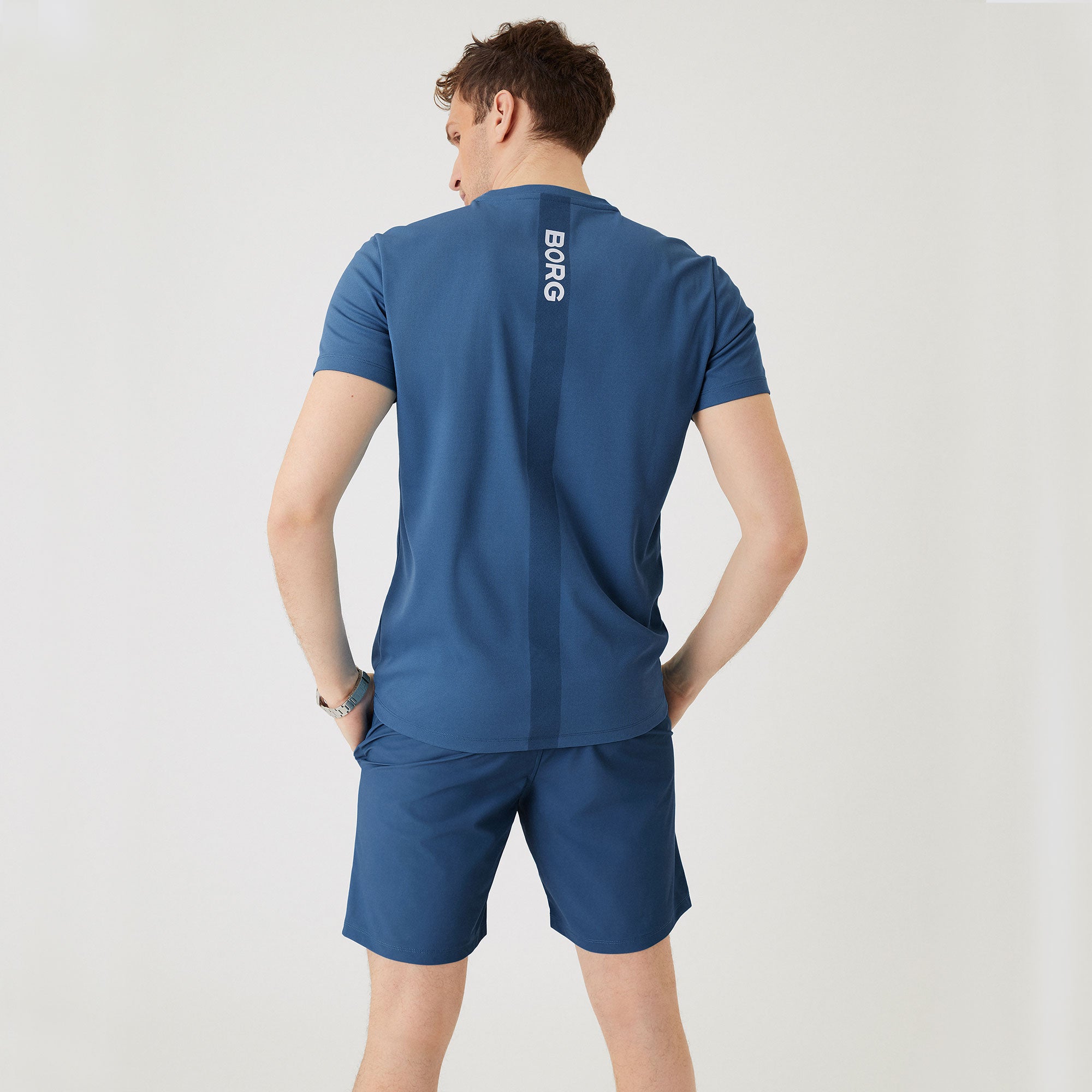 Björn Borg Ace Men's Stripe Tennis Shirt Blue (2)