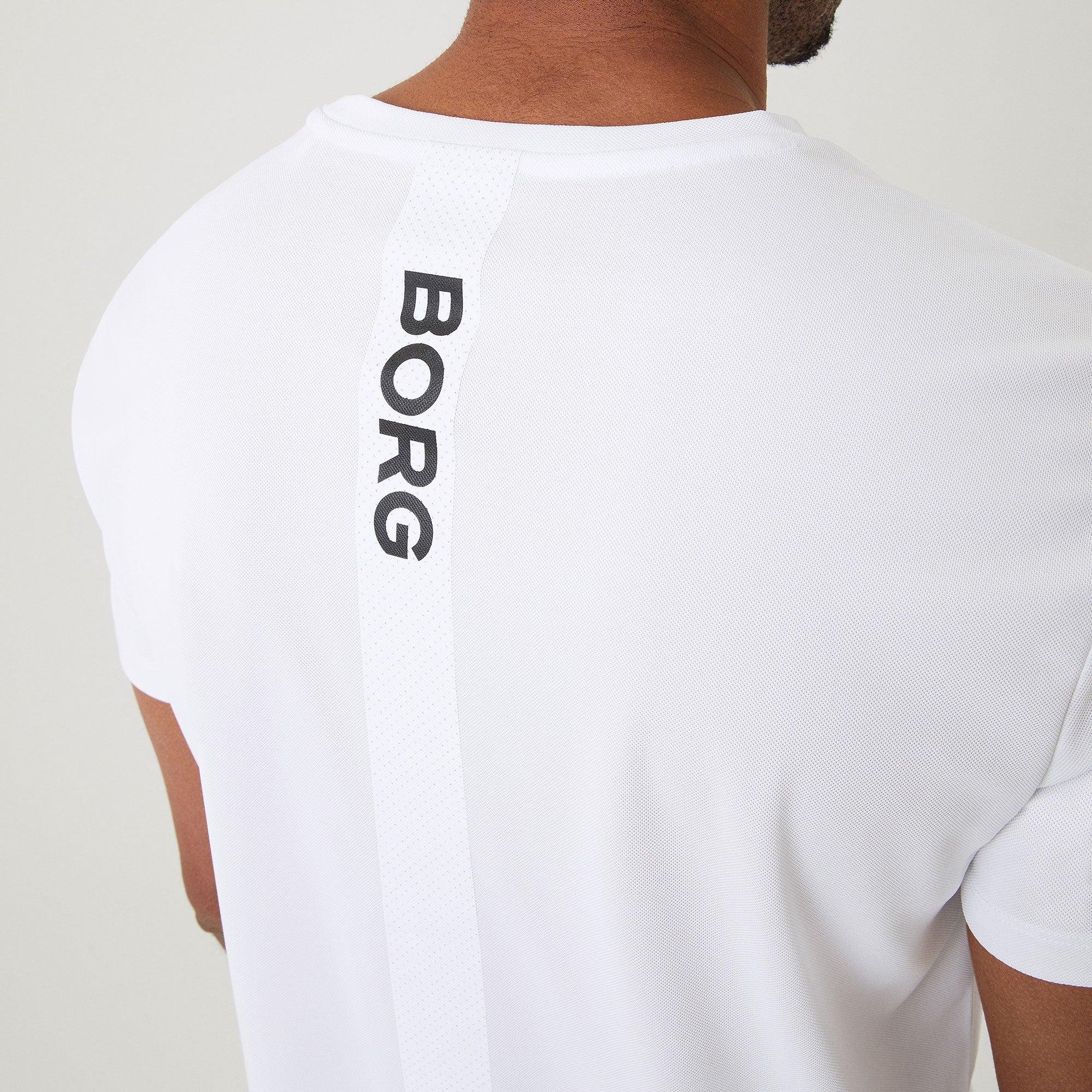 Björn Borg Ace Men's Stripe Tennis Shirt White (4)