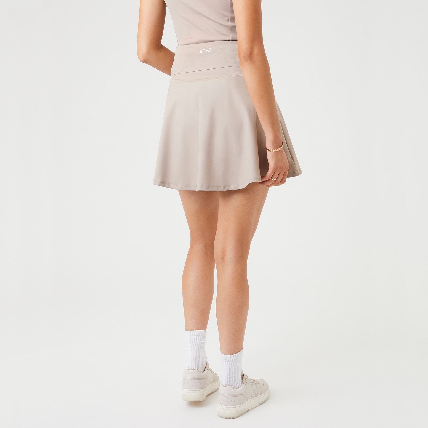 Björn Borg Ace Women's Rib Pocket Tennis Skirt Brown (2)
