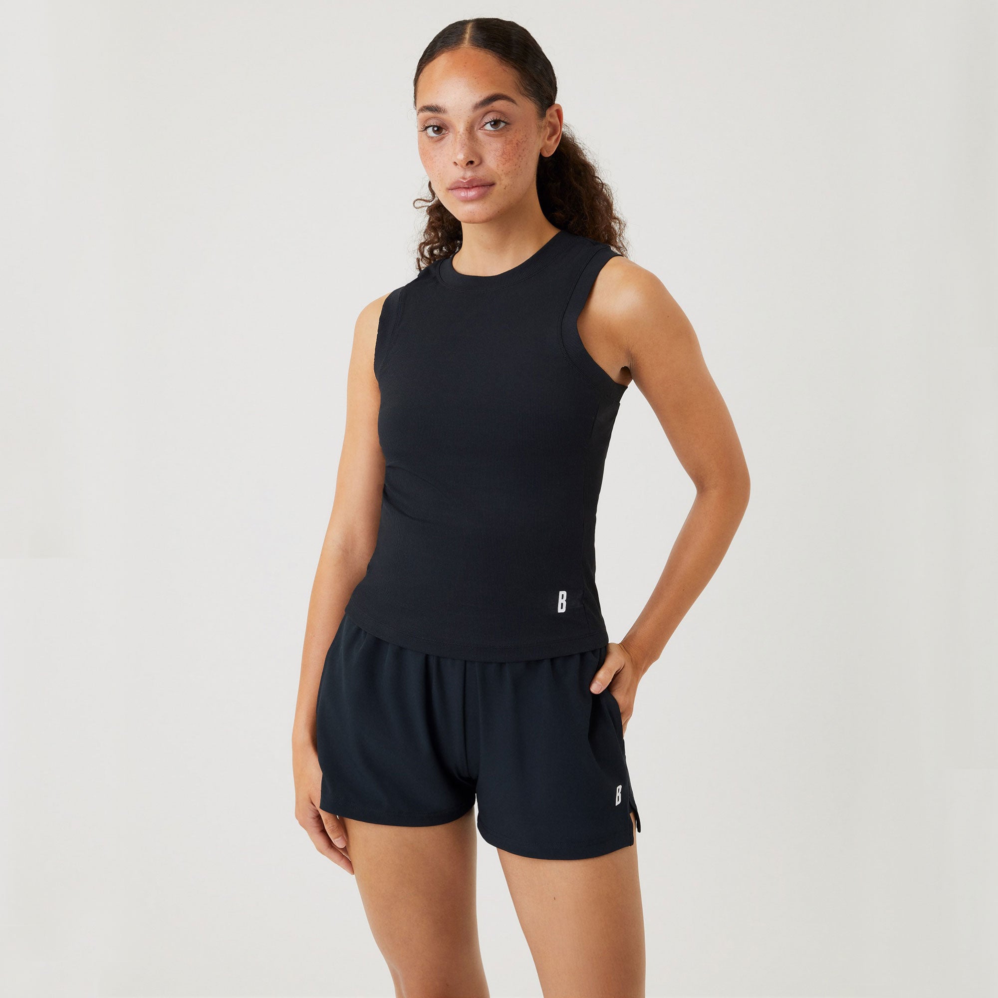 Björn Borg Ace Women's Rib Pocket Tennis Tank Black (1)