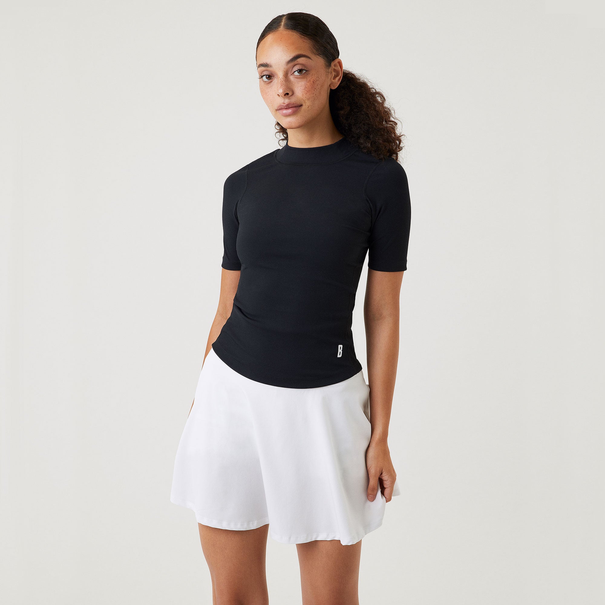 Björn Borg Ace Women's Rib Tennis Shirt Black (1)