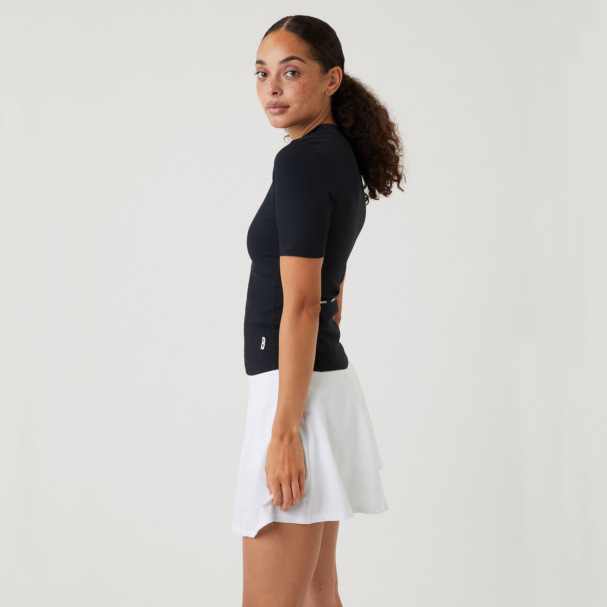 Björn Borg Ace Women's Rib Tennis Shirt Black (3)