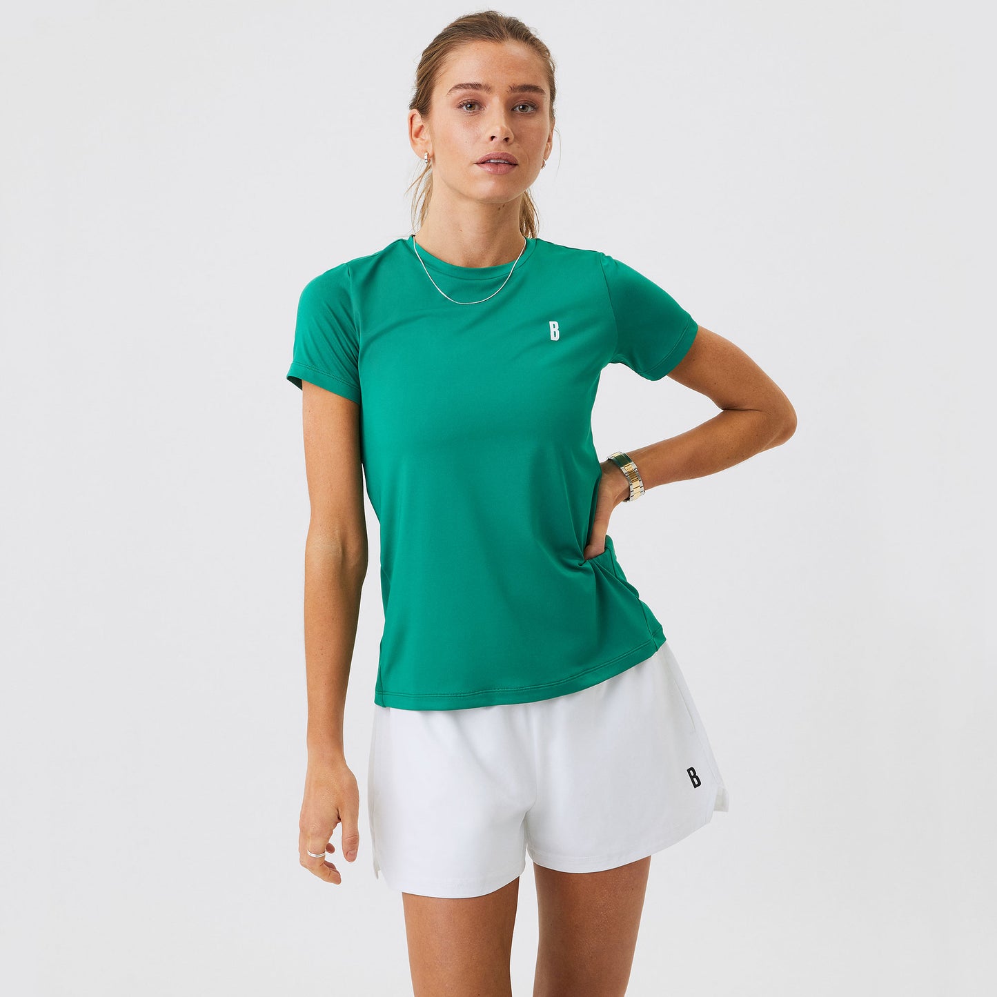 Björn Borg Ace Women's Slim Tennis Shirt Green (1)