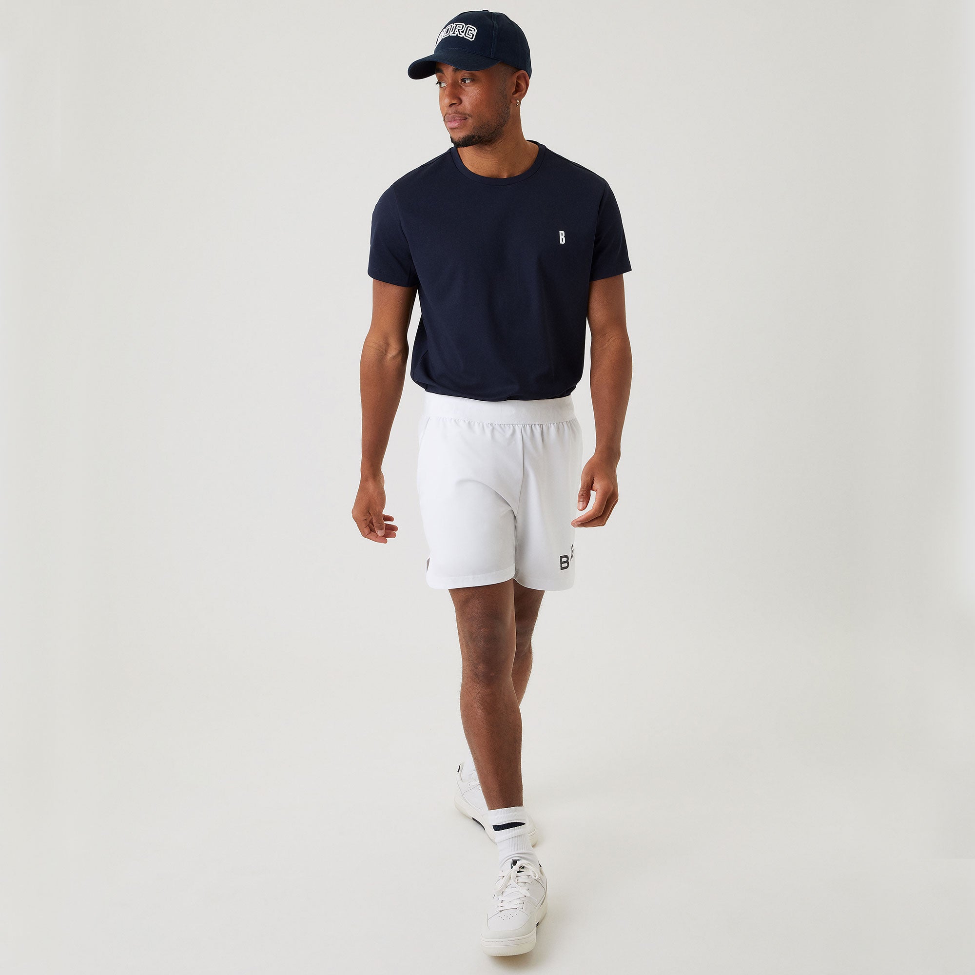 Men's 7 inch sale white shorts