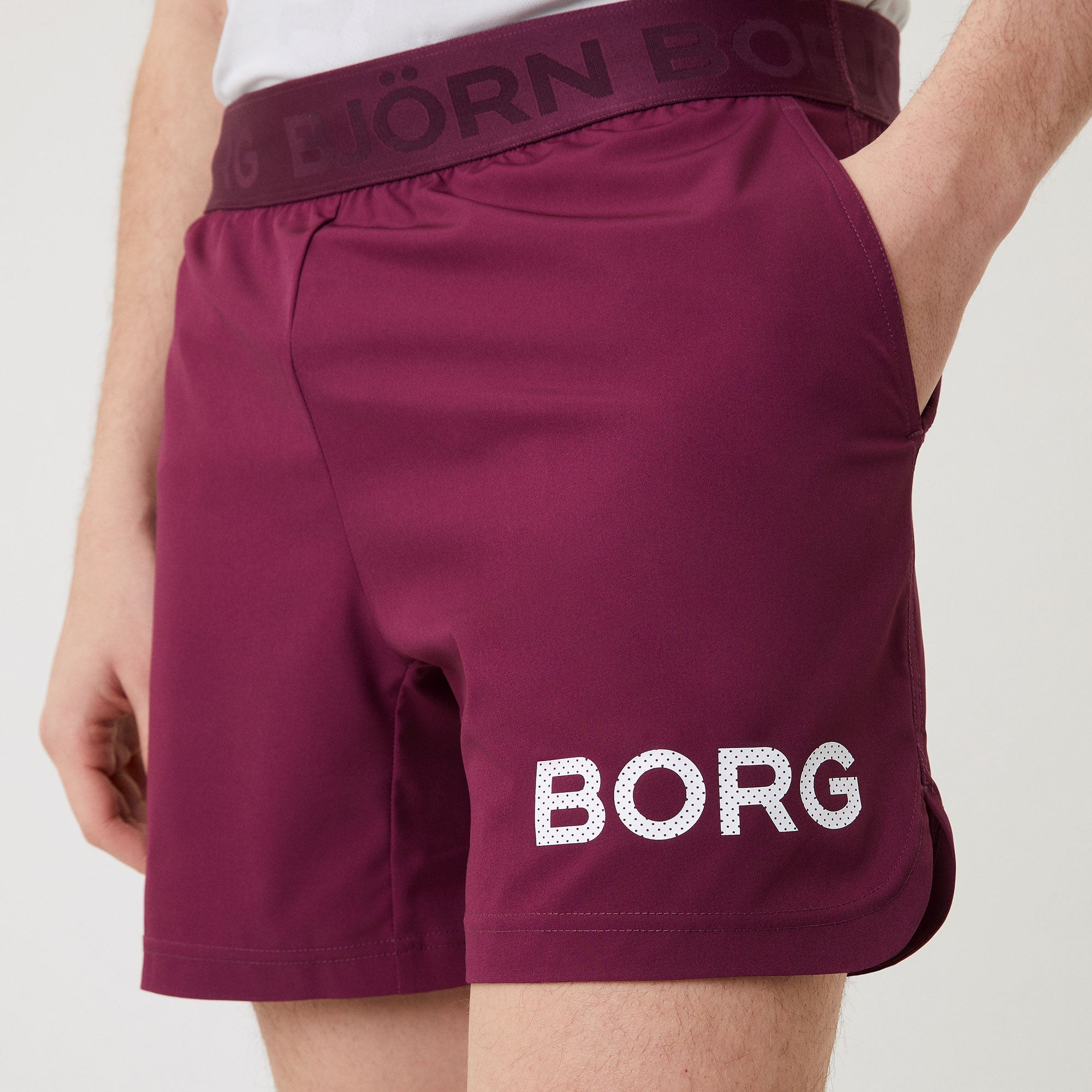 Björn Borg BORG Men's 7-Inch Tennis Shorts Red (3)
