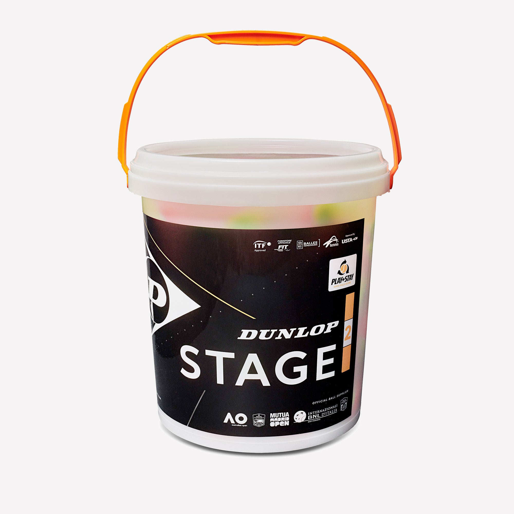Dunlop Stage 2 Orange 60 Tennis Balls Bucket 1