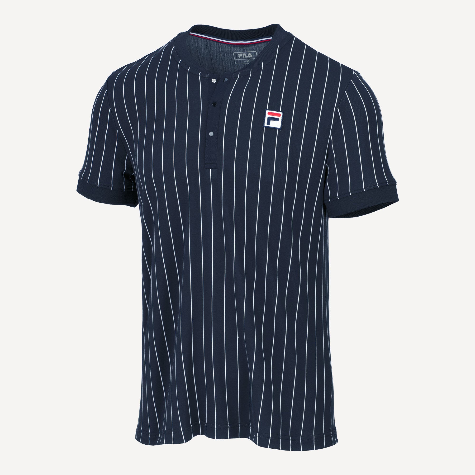 Fila Men's Stripes Button Tennis Shirt Blue (1)