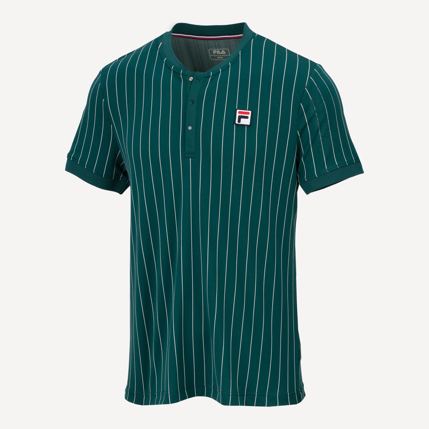 Fila Men's Stripes Button Tennis Shirt Green (1)