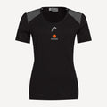 HEAD Club 22 Tech Women's Tennis Shirt Black (1)