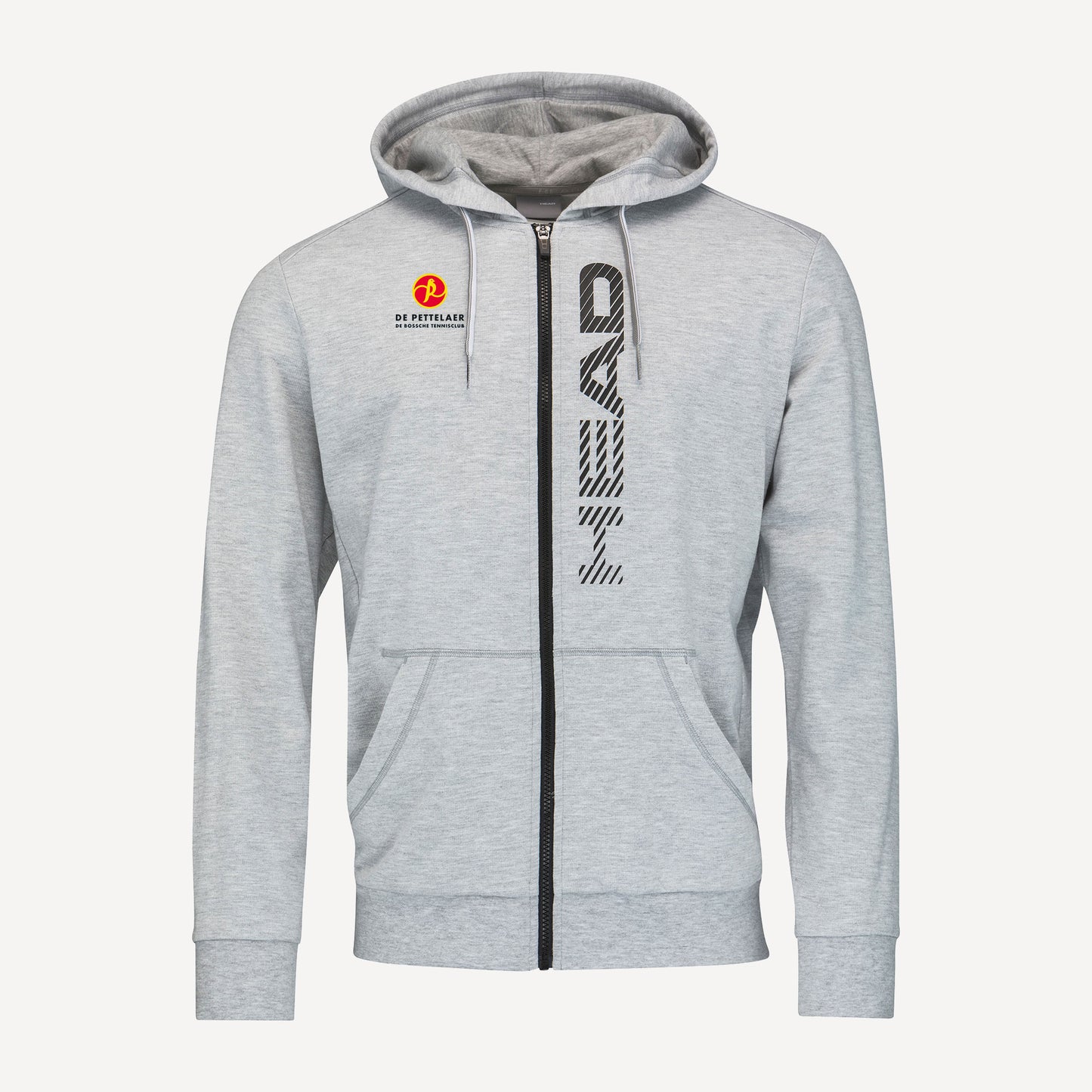 HEAD Club Fynn Men's Full-Zip Tennis Hoodie Grey (1)