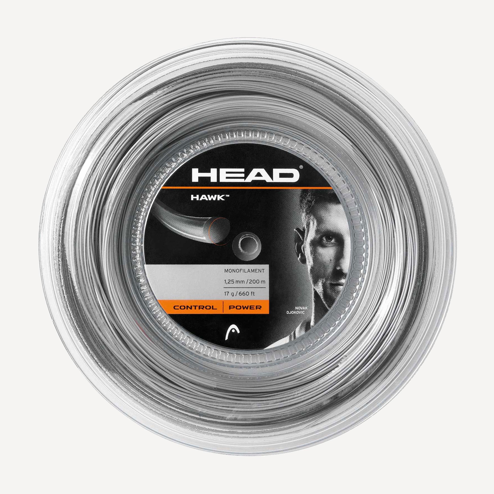 HEAD Hawk Tennis String Reel 200m Grey