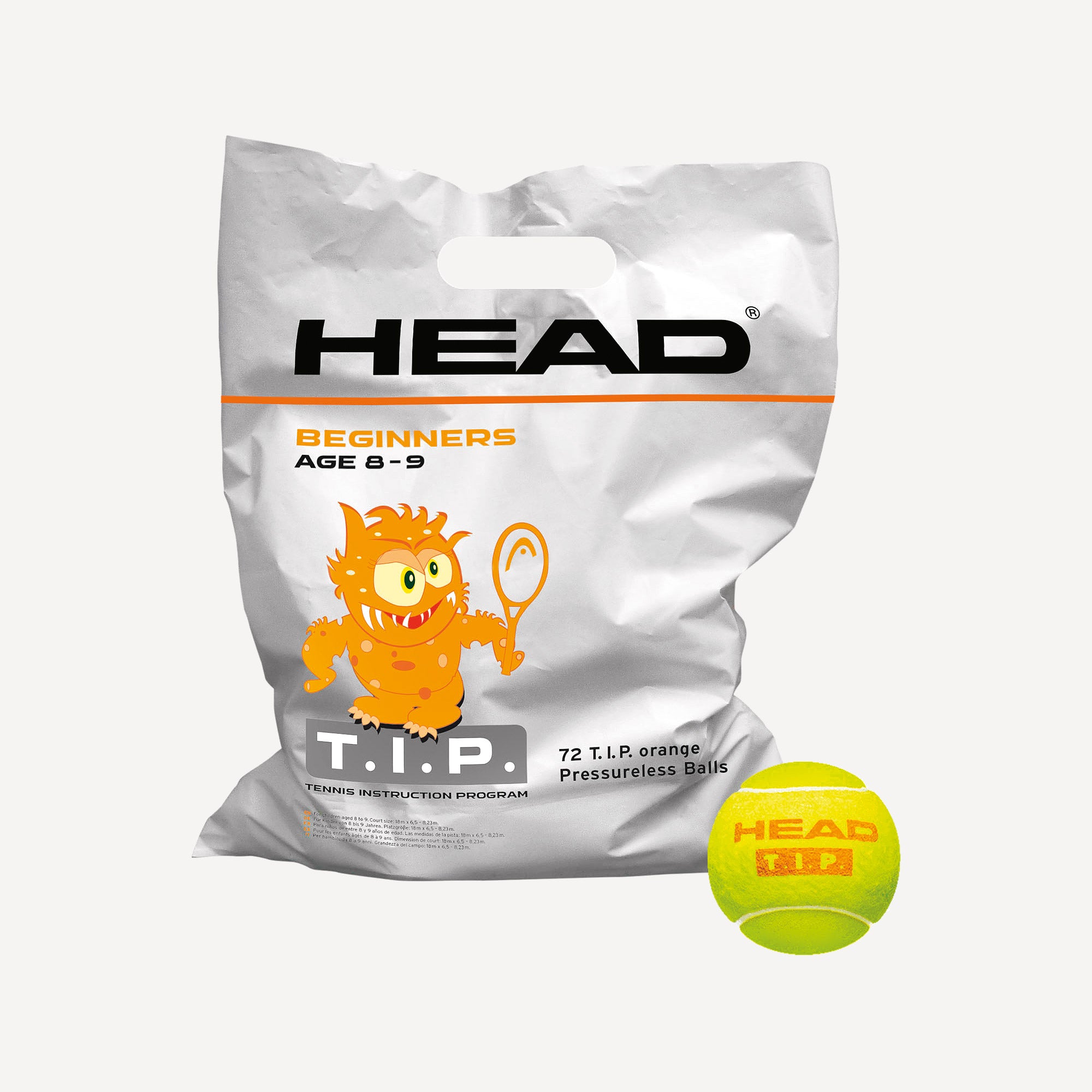 HEAD Stage 2 Orange 72 Tennis Balls Polybag 1