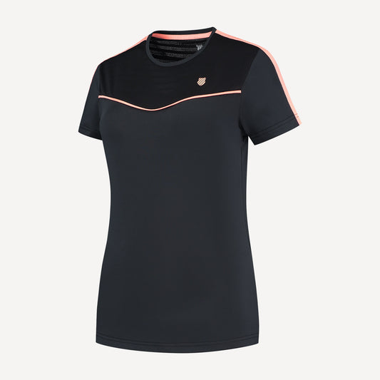 K-Swiss Hypercourt Women's Round Neck Tennis Shirt Black (1)