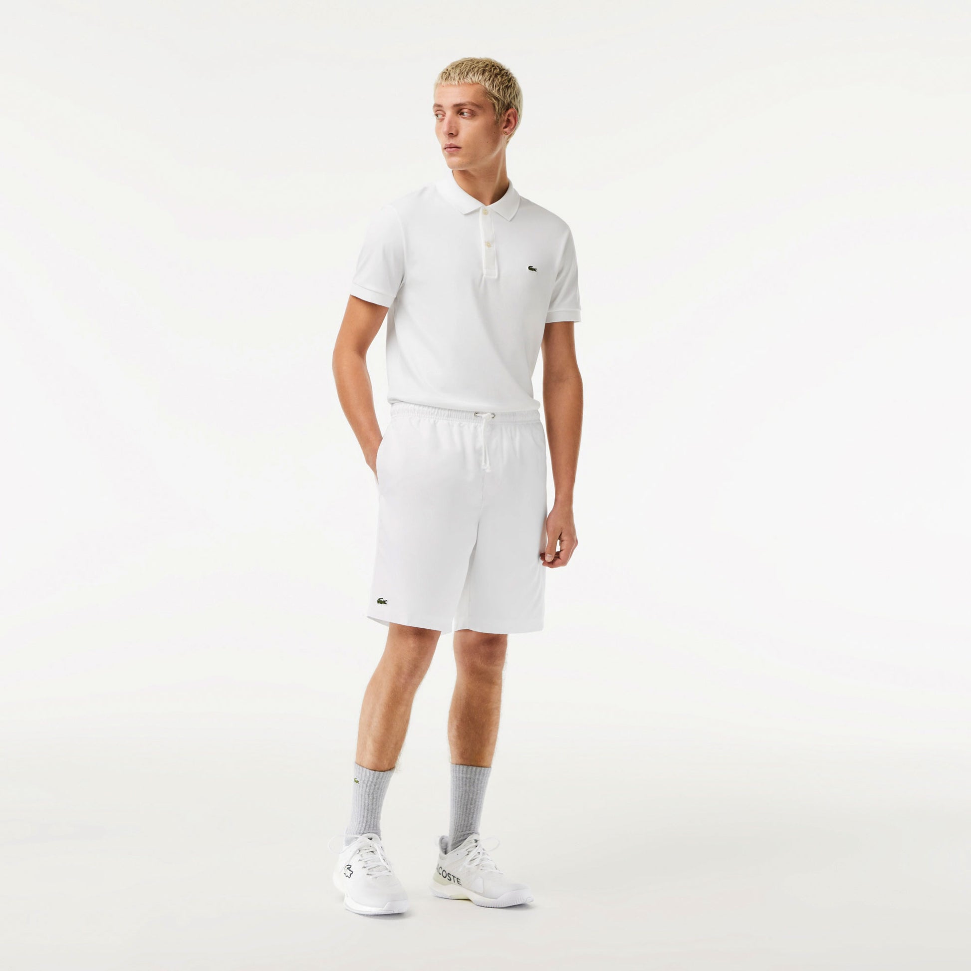 Lacoste Core Men's Tennis Shorts White (4)