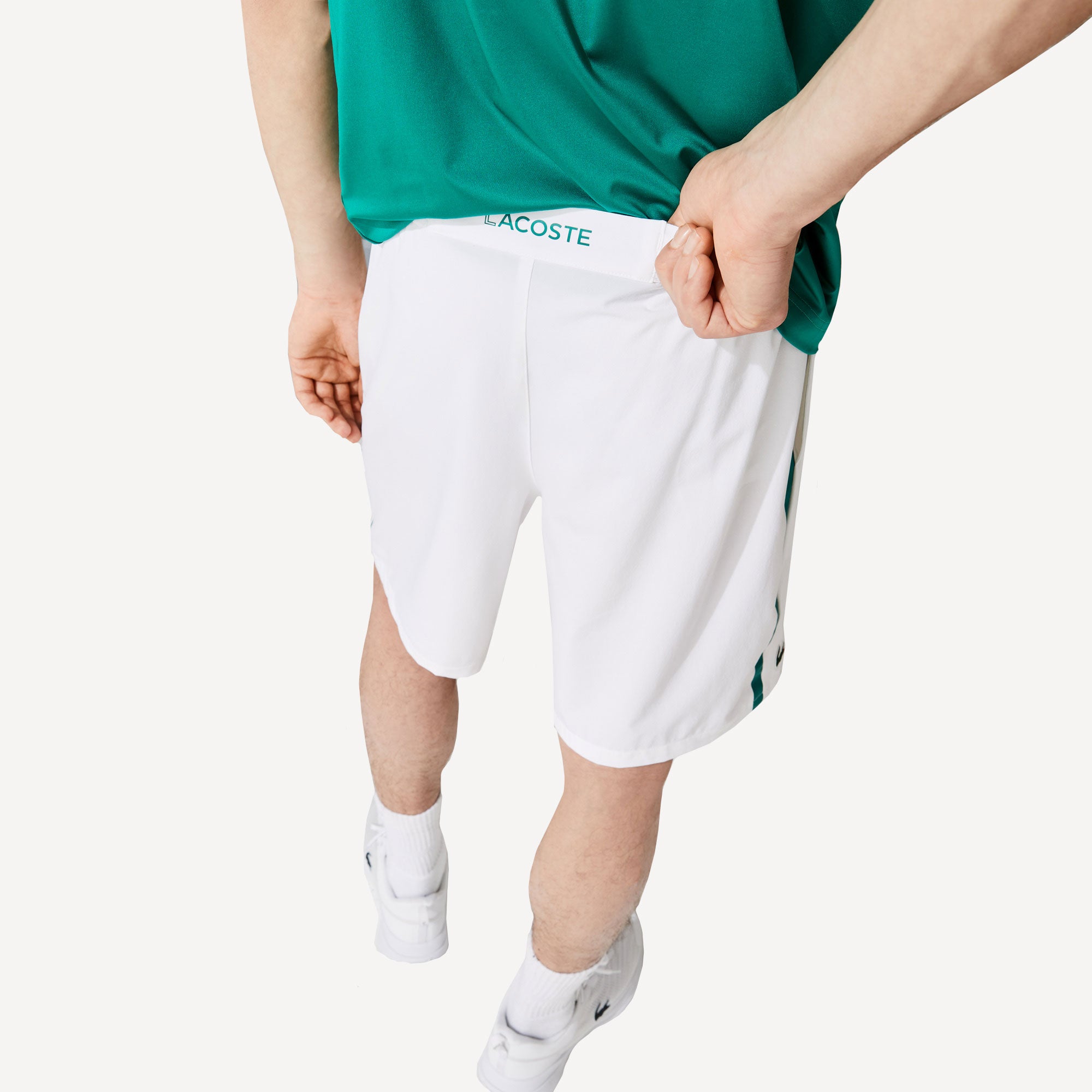 Lacoste Djokovic Men's Tennis Shorts White (2)
