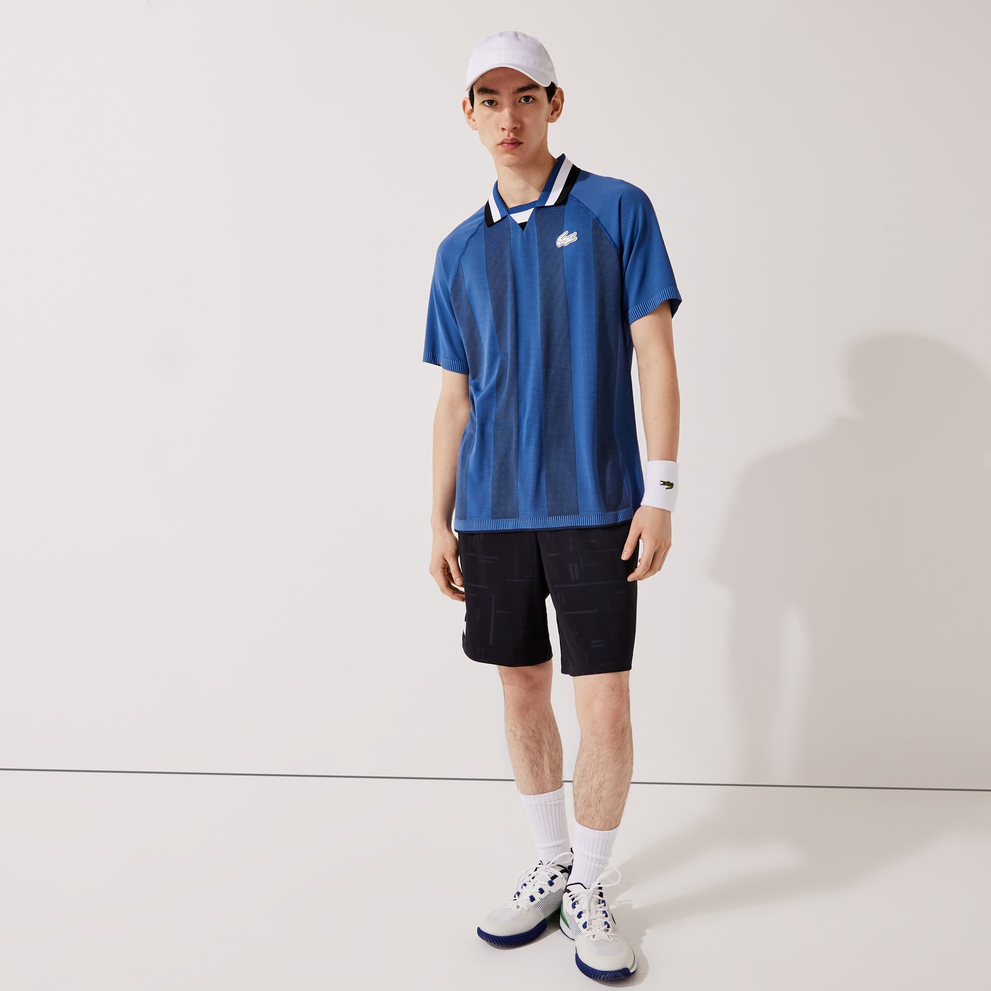 Lacoste Men's Jacquard Tennis Polo Blue (3)