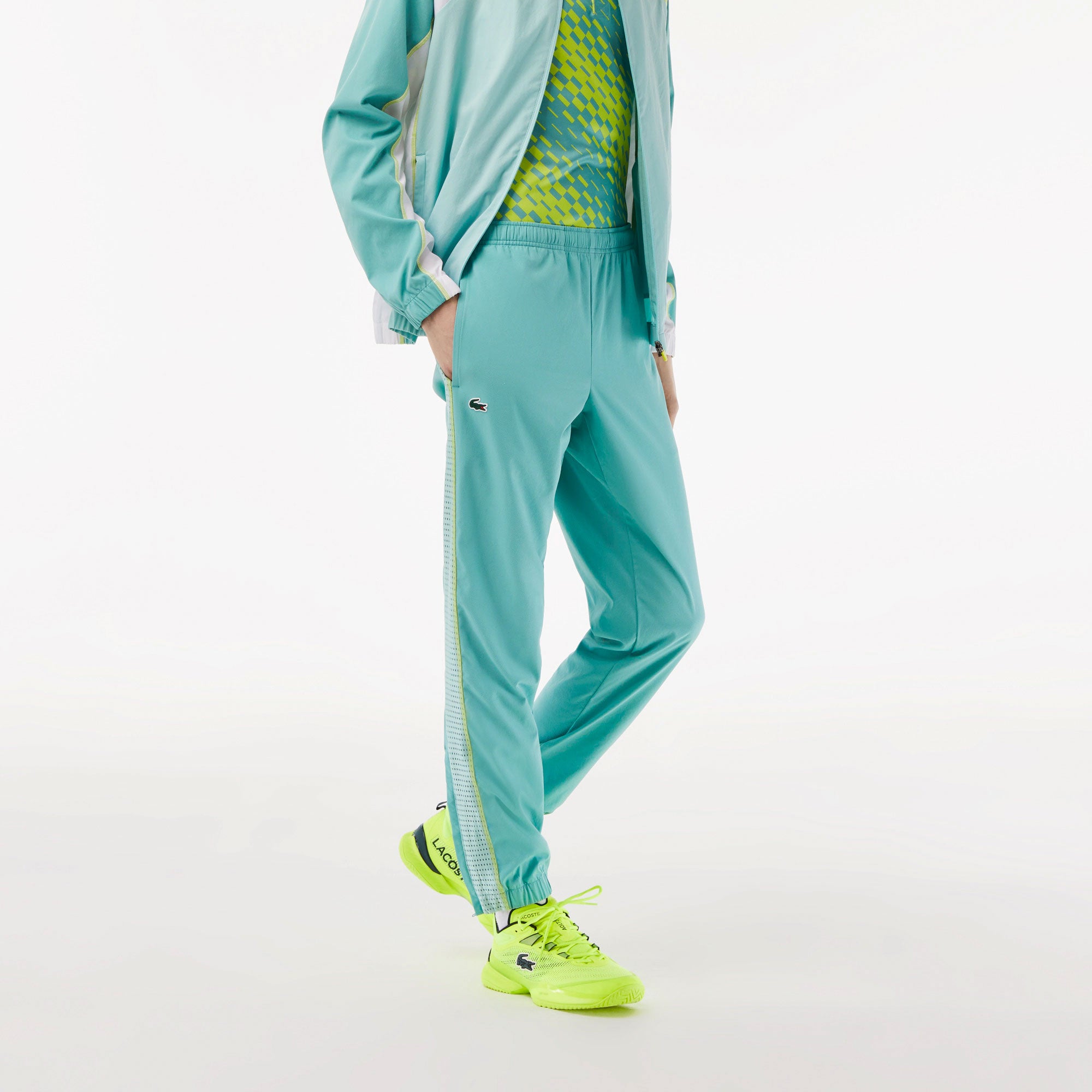 XFJ  XH5585  Lacoste Tracksuit Trousers  Серый шарф lacoste   HotelomegaShops STORE