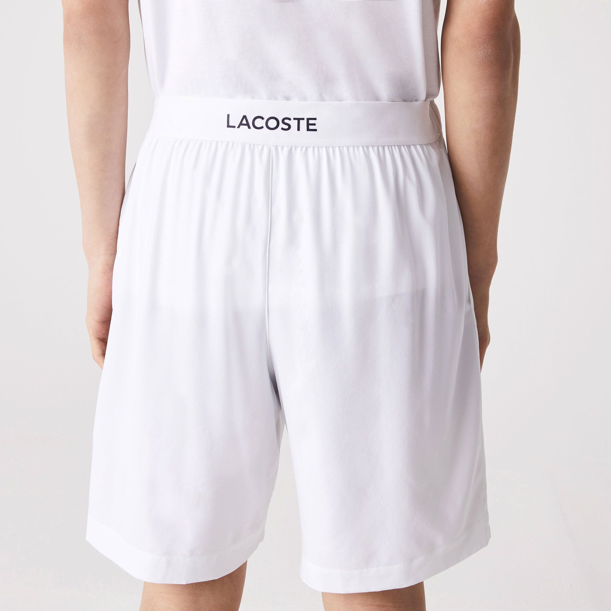 Lacoste Men's Woven Tennis Shorts White (3)