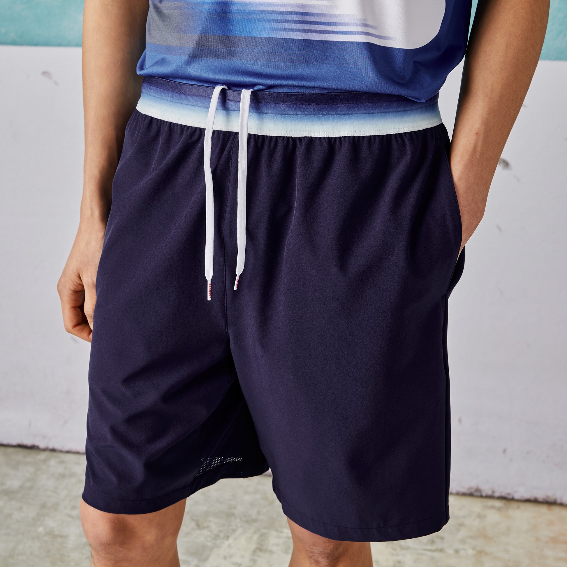 Lacoste Novak Djokovic Men's Tennis Shorts Blue (6)