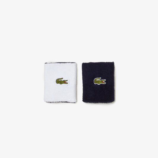 Lacoste Tennis Wristbands White/Dark Blue (1)