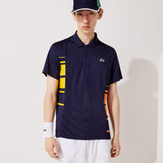 Lacoste Ultra Dry Men's Coloblock Tennis Polo Blue (1)