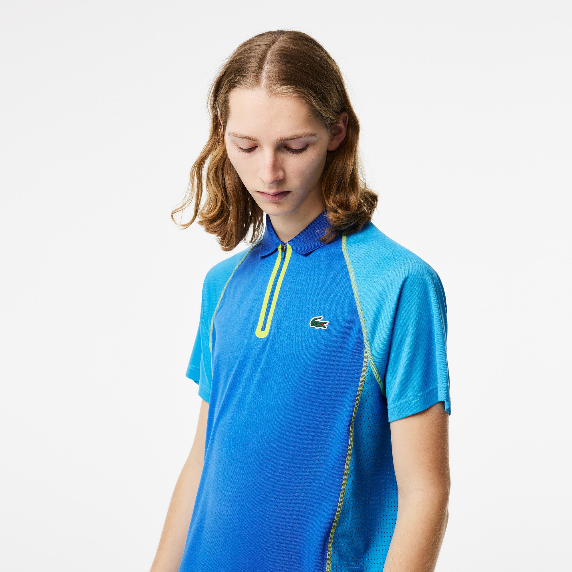 Lacoste Ultra Dry Men's Pique Tennis Polo Blue Tennis Only