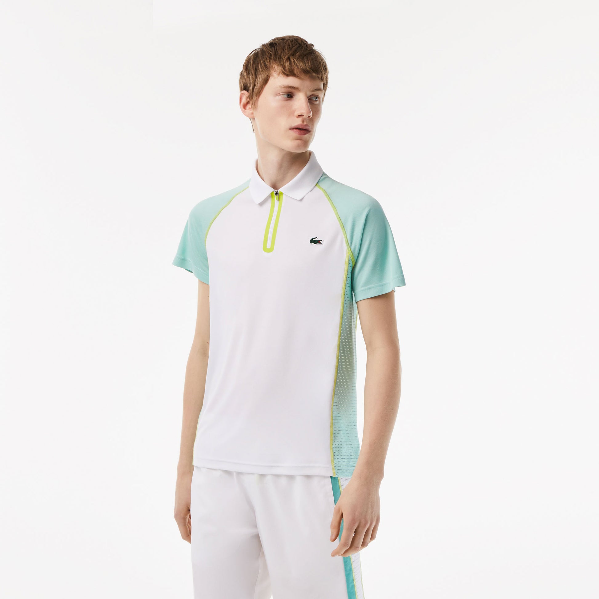 Lacoste Ultra Dry Men's Pique Tennis Polo White (1)