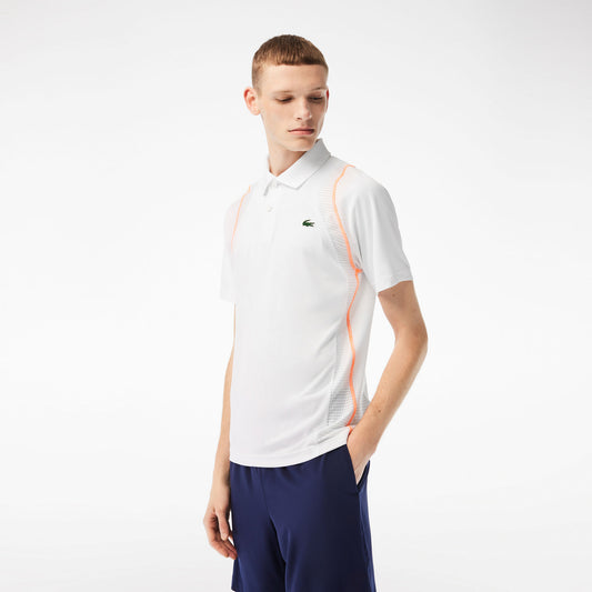 Lacoste Ultra Dry Men's Pique Tennis Polo White (1)