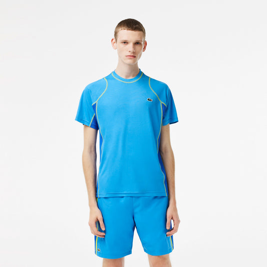 Lacoste Ultra Dry Men's Pique Tennis Shirt Blue (1)