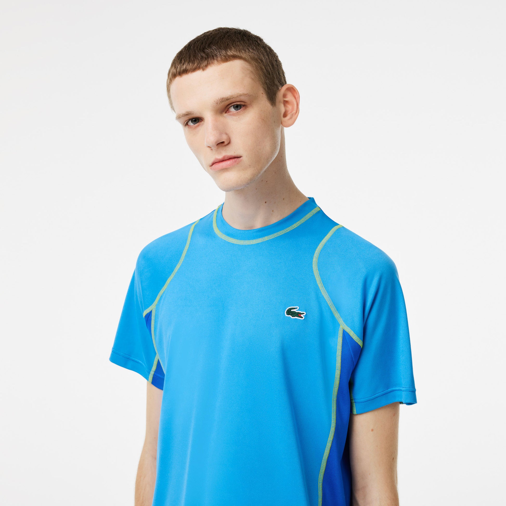 Lacoste Ultra Dry Men's Pique Tennis Shirt Blue (3)