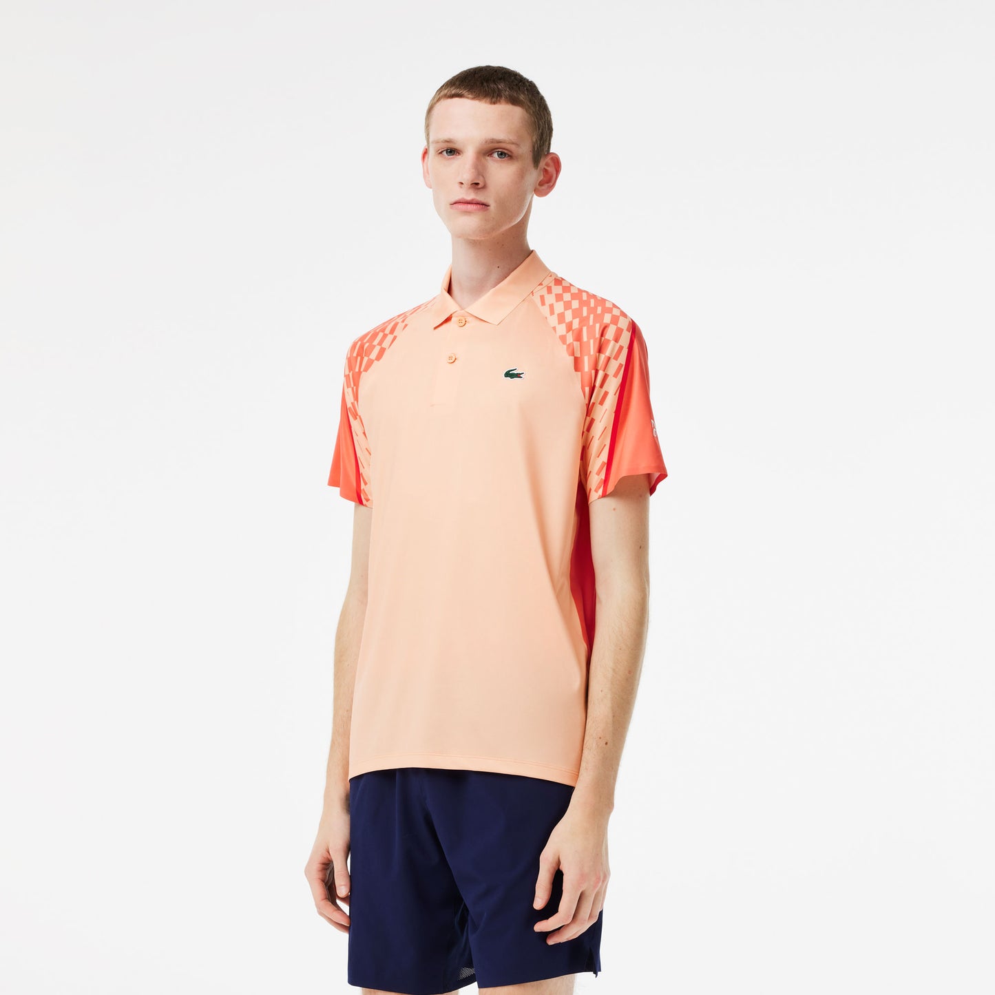 Lacoste x Novak Djokovic Men's Stretch Tennis Polo Orange (1)