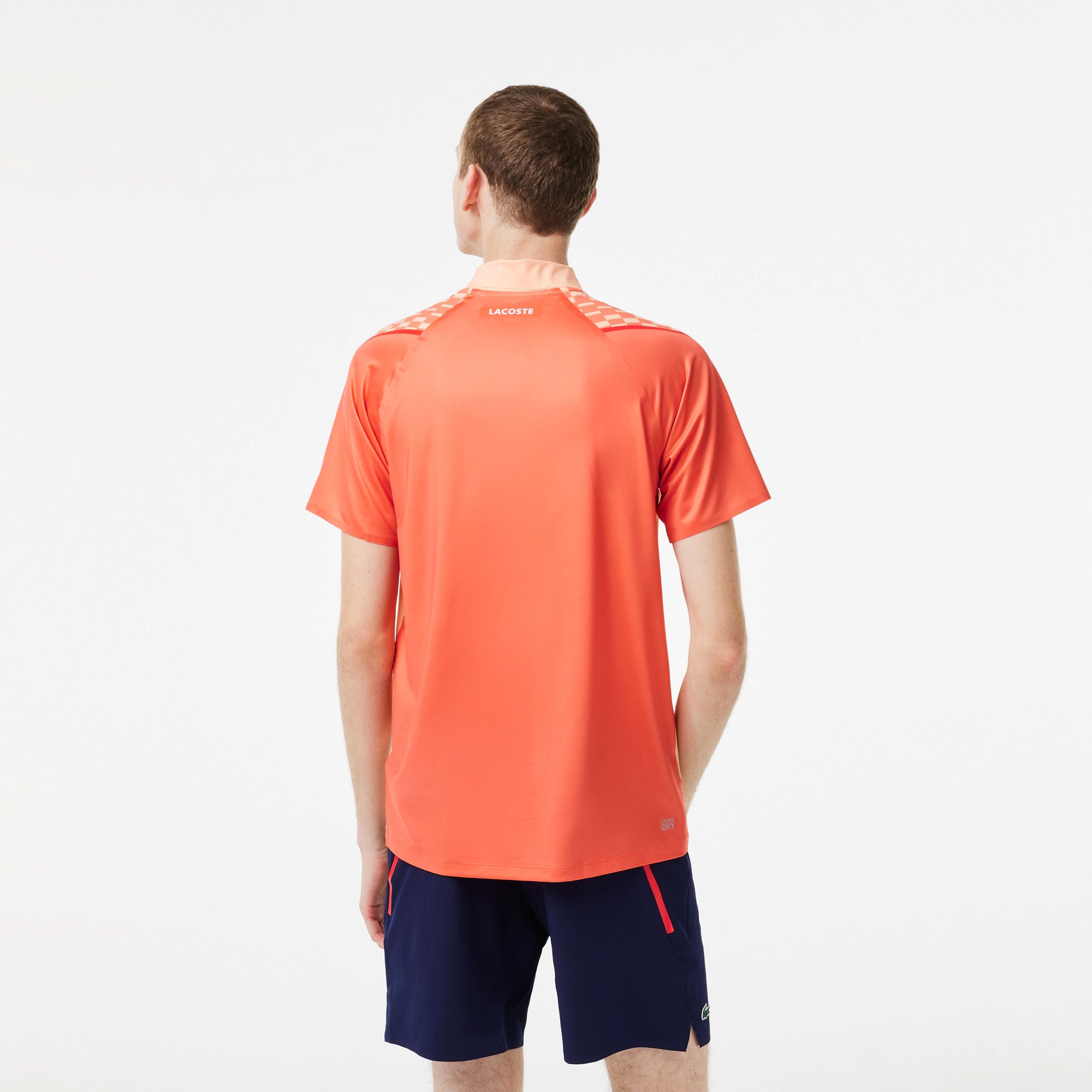 Lacoste x Novak Djokovic Men's Stretch Tennis Polo Orange (2)