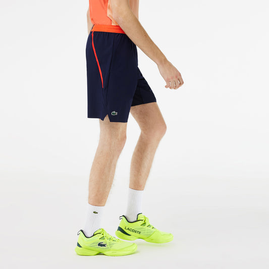 Lacoste x Novak Djokovic Men's Stretch Tennis Shorts Dark Blue (1)
