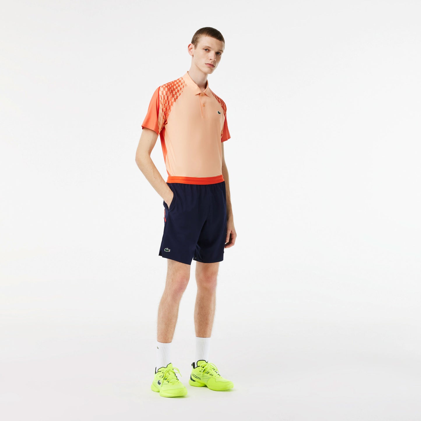 Lacoste x Novak Djokovic Men's Stretch Tennis Shorts Dark Blue (3)