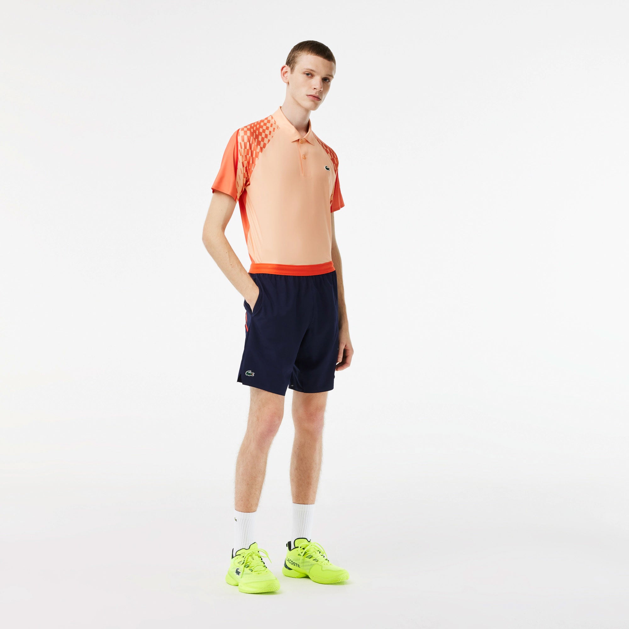 Lacoste x Novak Djokovic Men's Stretch Tennis Shorts Dark Blue (3)