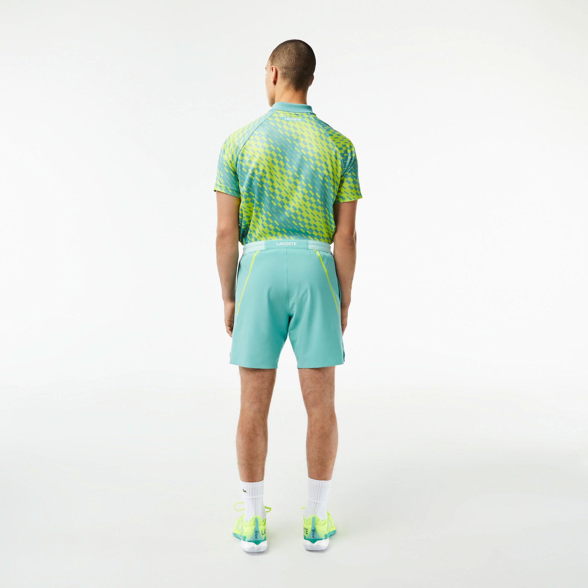 Lacoste x Novak Djokovic Men's Stretch Tennis Shorts Green (2)