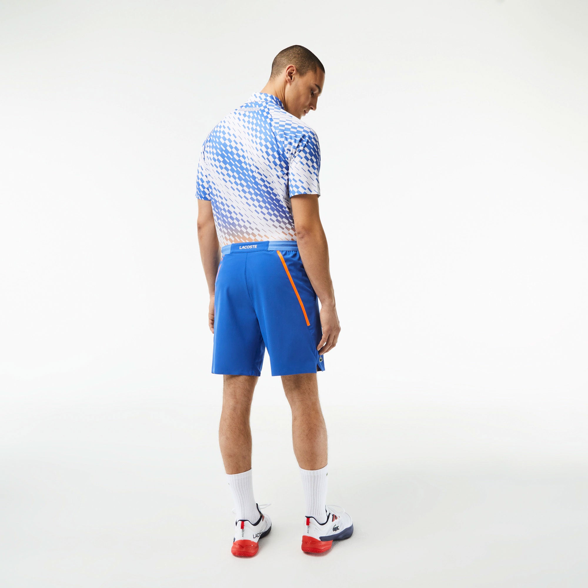 Lacoste x Novak Djokovic Men's Stretch Tennis Shorts Blue (2)