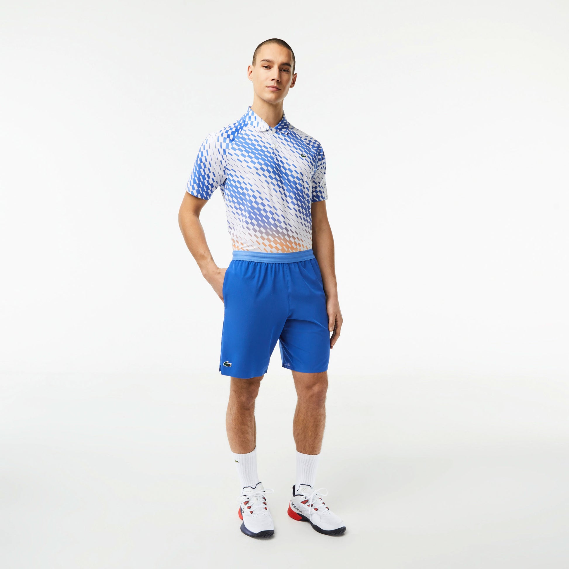 Lacoste x Novak Djokovic Men's Stretch Tennis Shorts Blue (3)