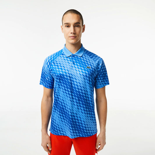 Lacoste x Novak Djokovic Ultra Dry Men's Pique Tennis Polo Blue (1)