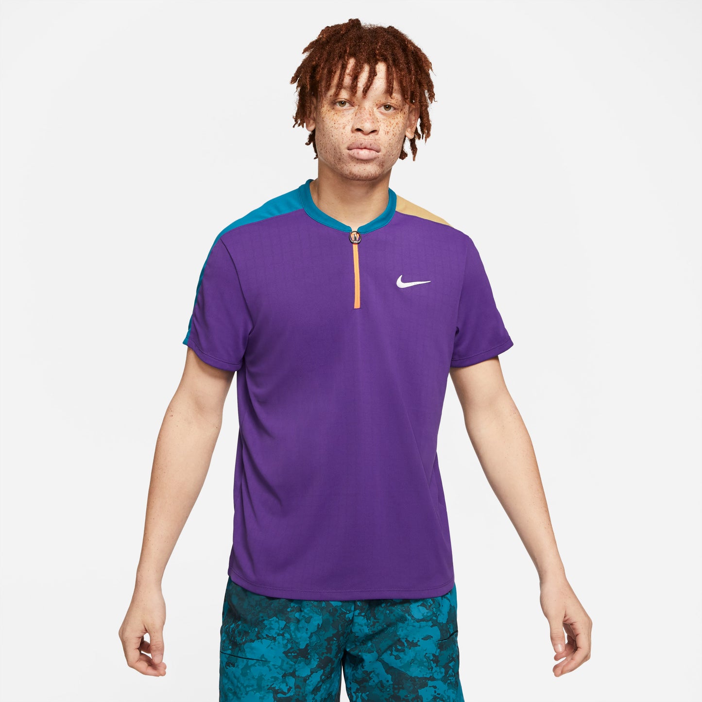 Nike Breathe Slam Men's Tennis Polo Purple (1)