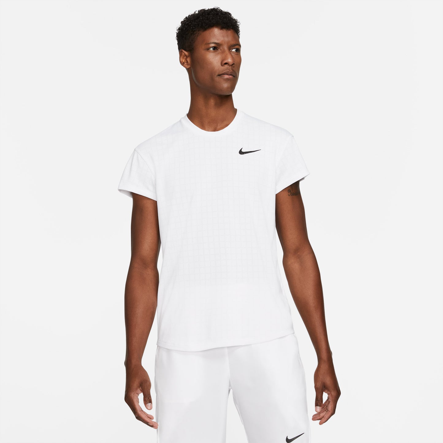 Nike Breathe Slam Men's Tennis Shirt White (1)