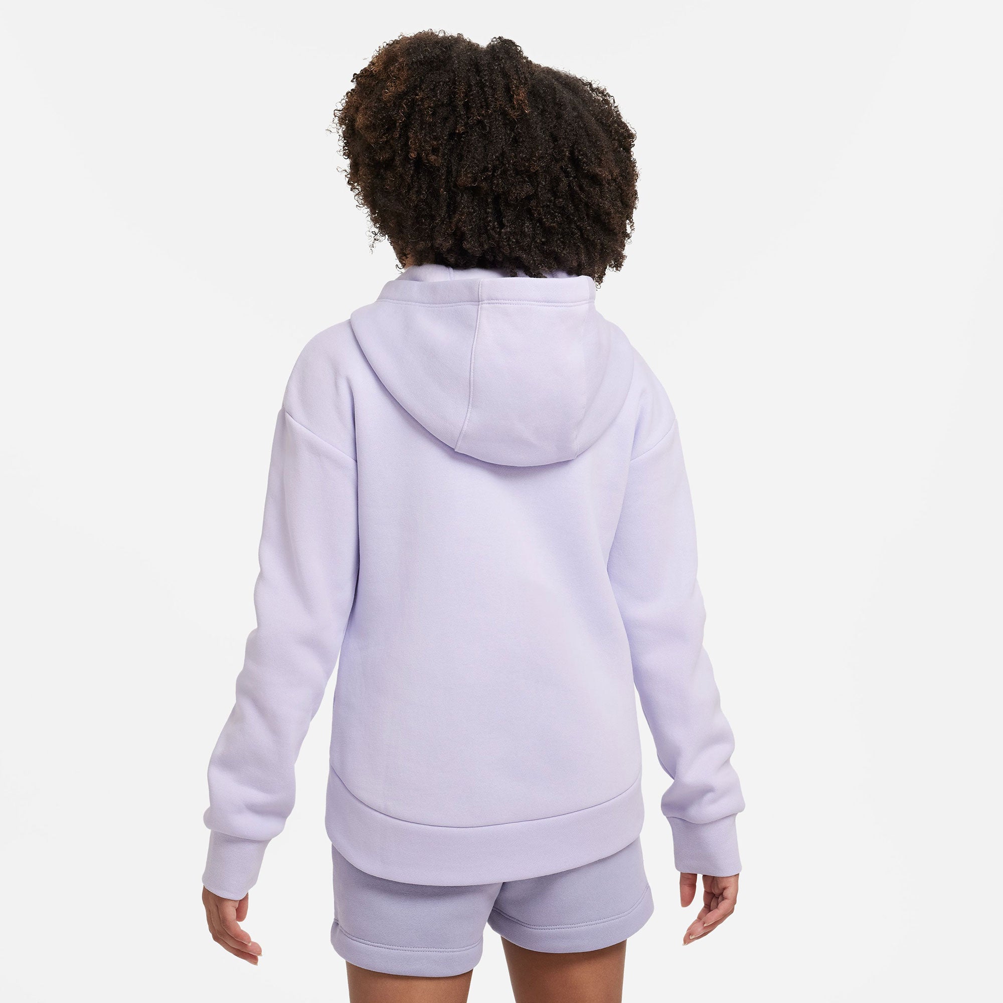Nike Club Girls' Fleece Full-Zip Hoodie Purple (2)