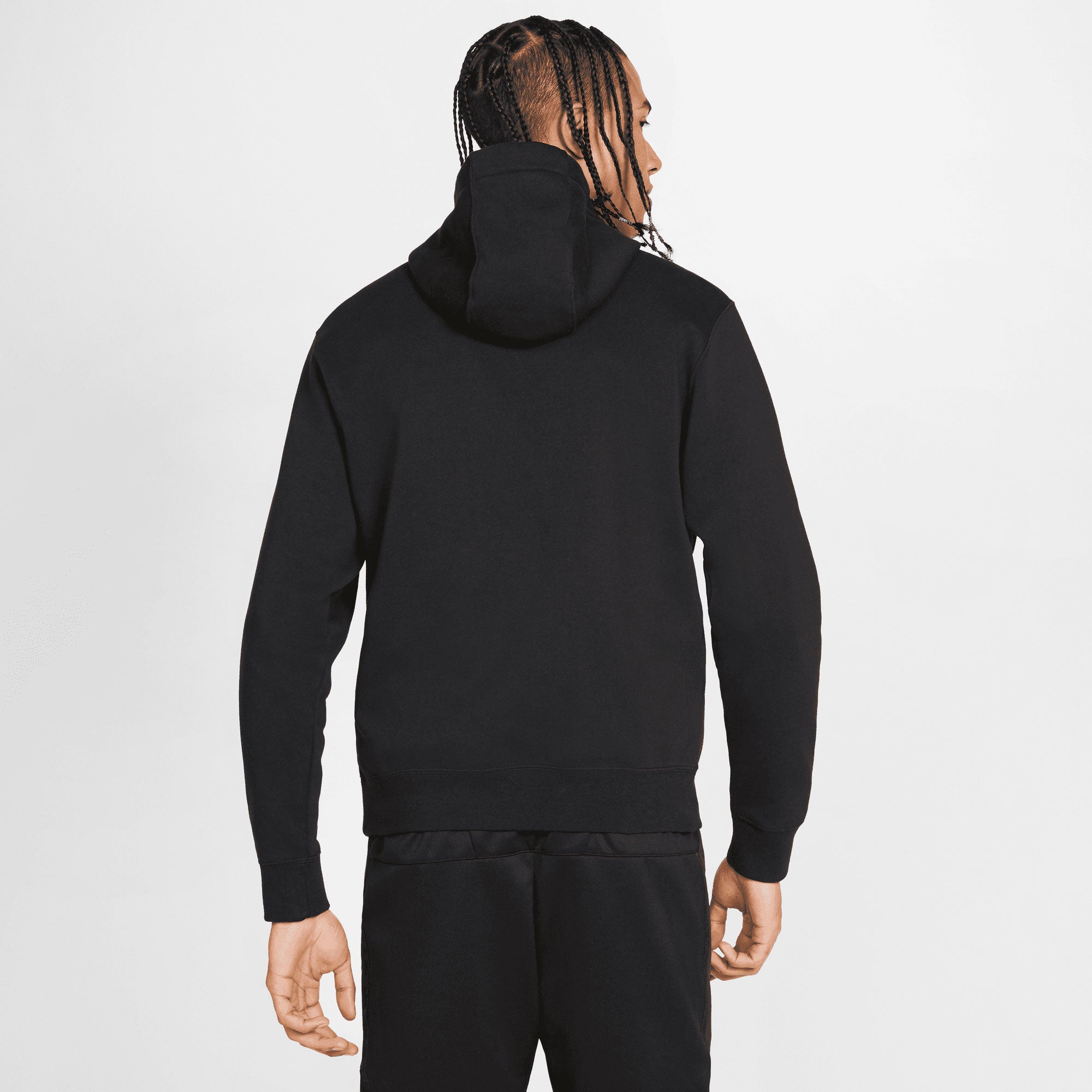 Nike Club Men's Fleece Full-Zip Hoodie Black (2)