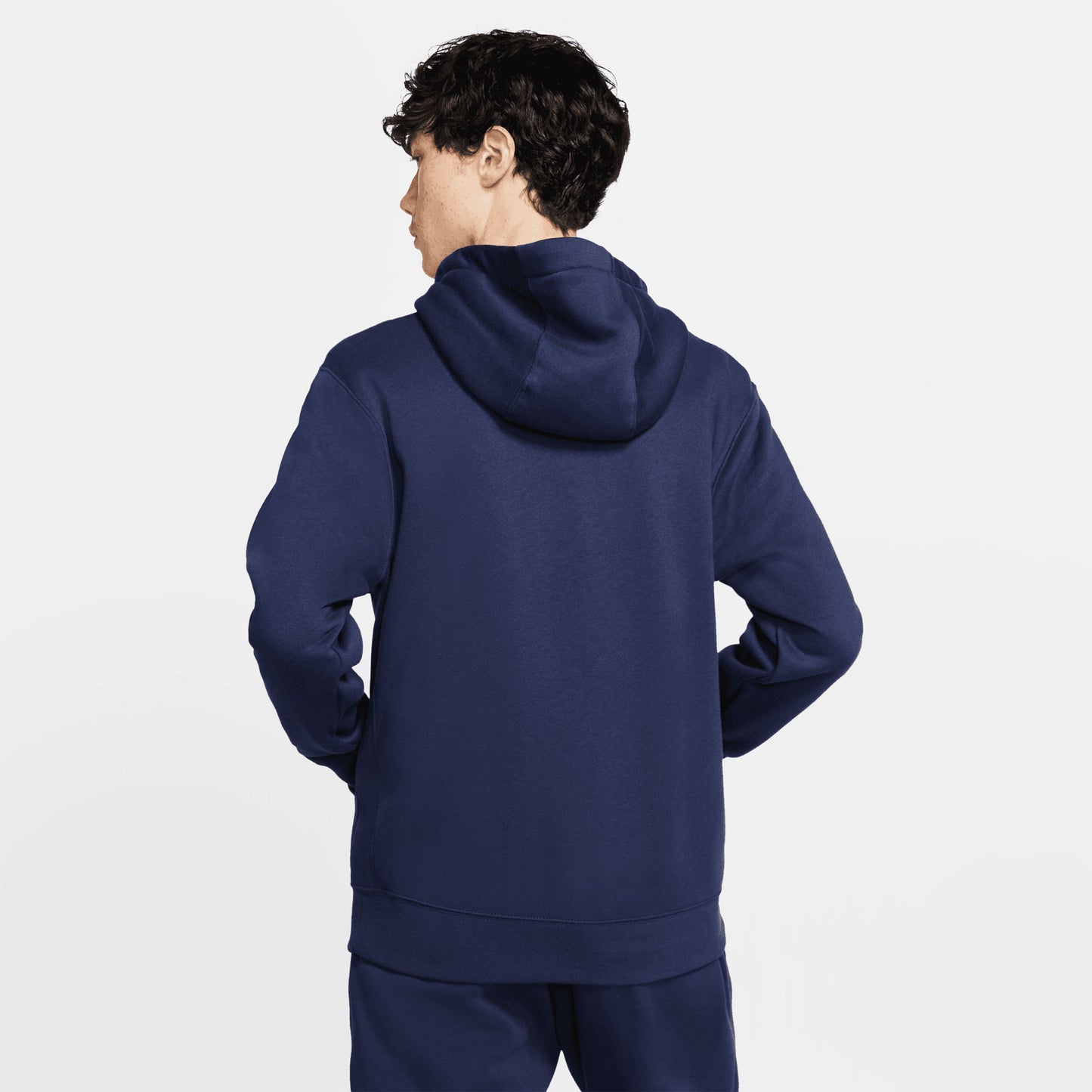 Nike Club Men's Fleece Full-Zip Hoodie Blue (2)