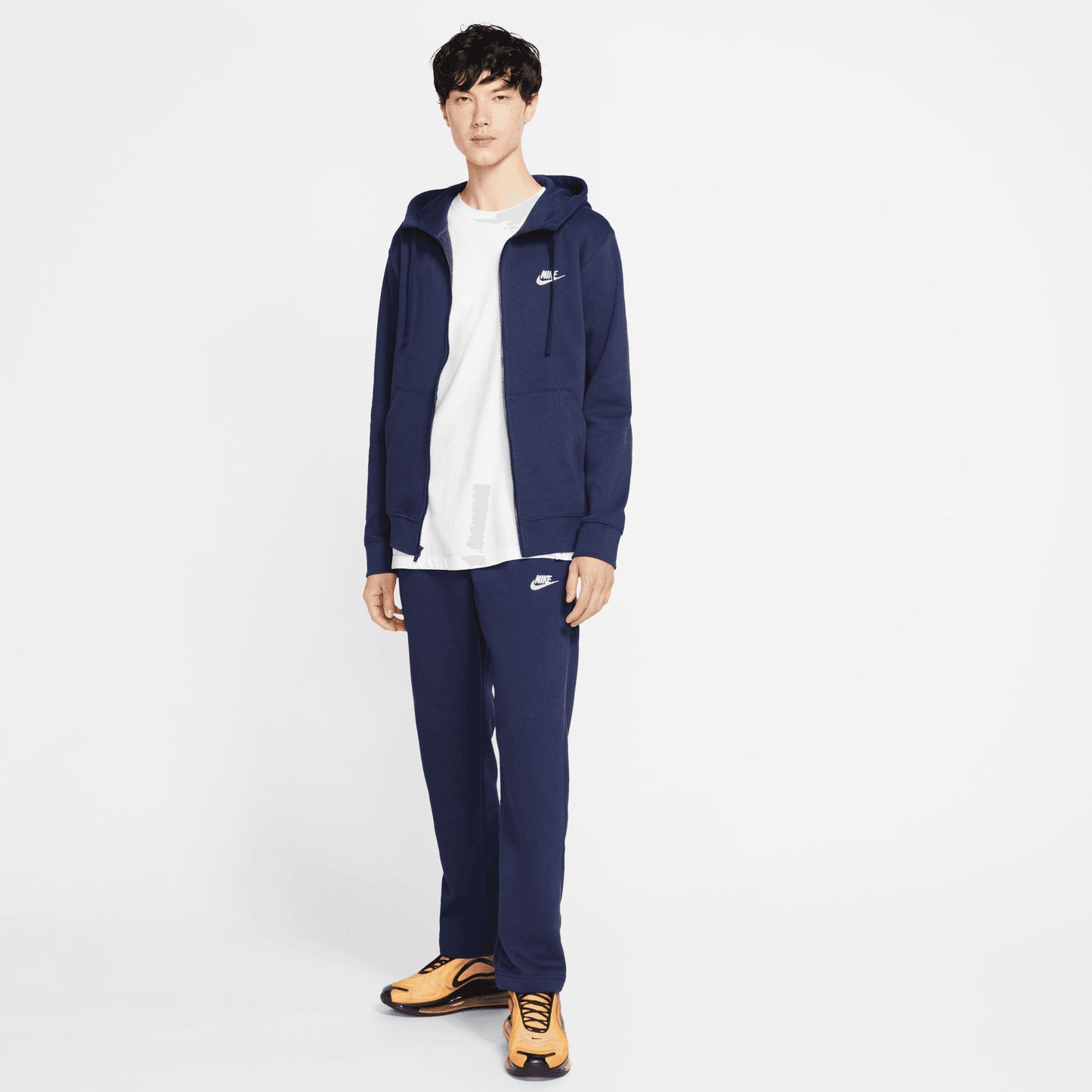 Nike Club Men's Fleece Full-Zip Hoodie Blue (5)
