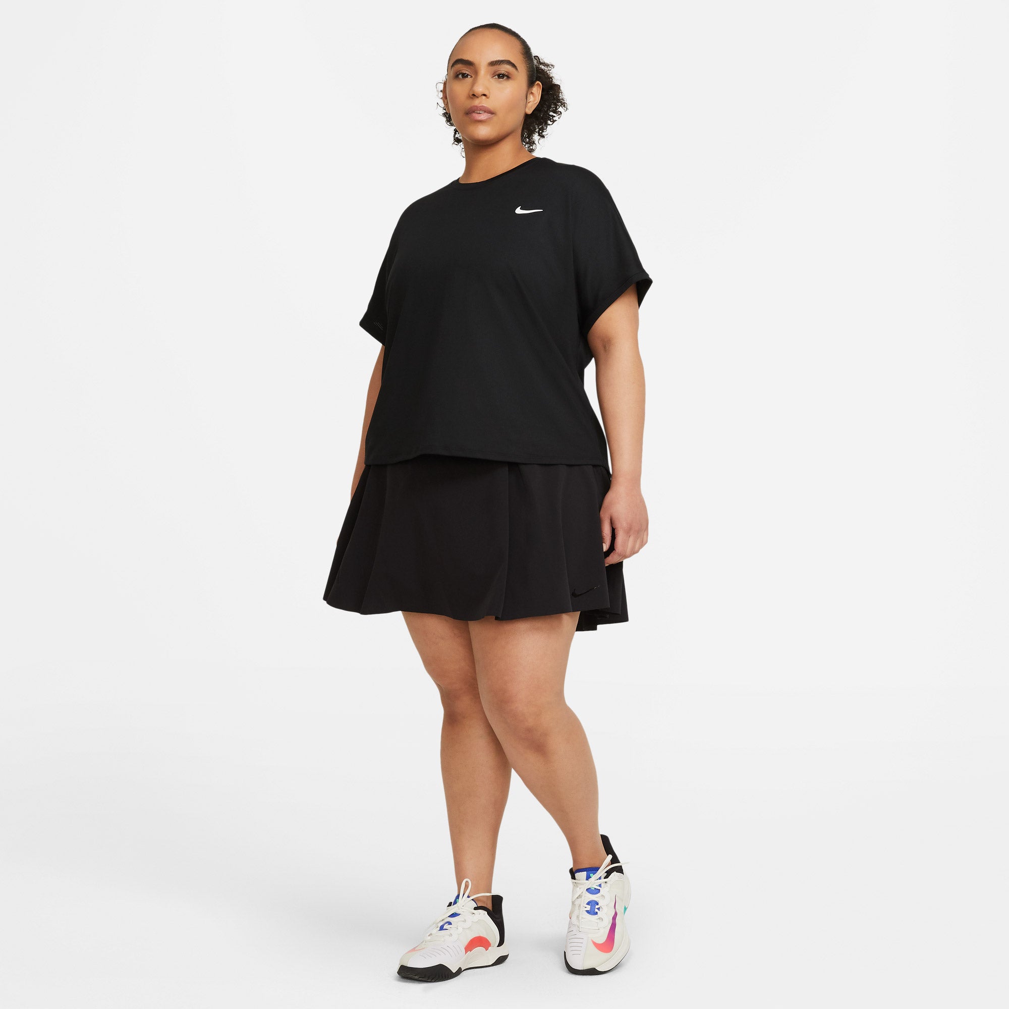 Nike Club Women's Tall 15-Inch Tennis Skirt (Plus Size) Black (3)