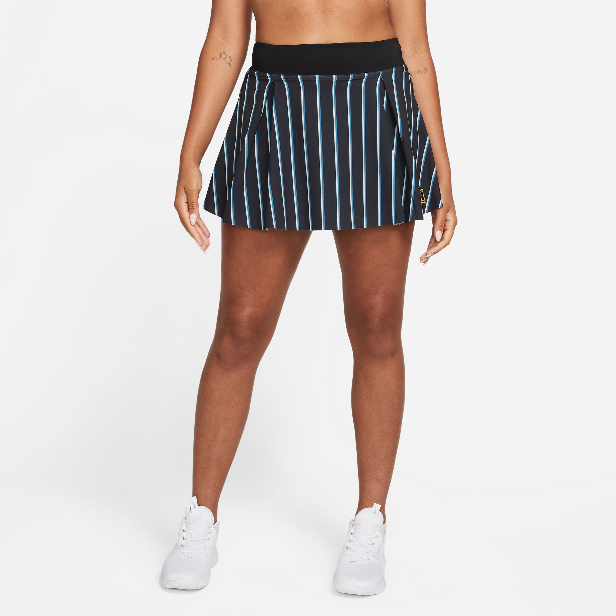 Nike Dri-FIT Club Women's Tall 15-Inch Printed Tennis Skirt Black (1)