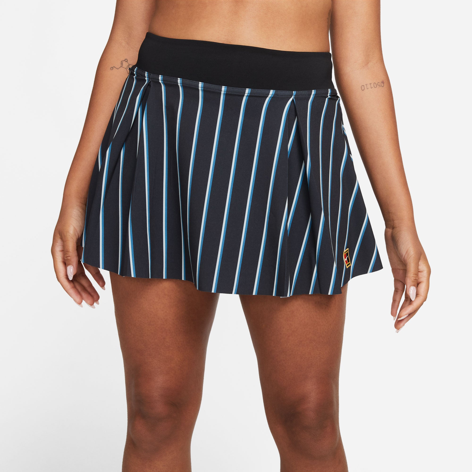 Nike Dri-FIT Club Women's Tall 15-Inch Printed Tennis Skirt Black (3)