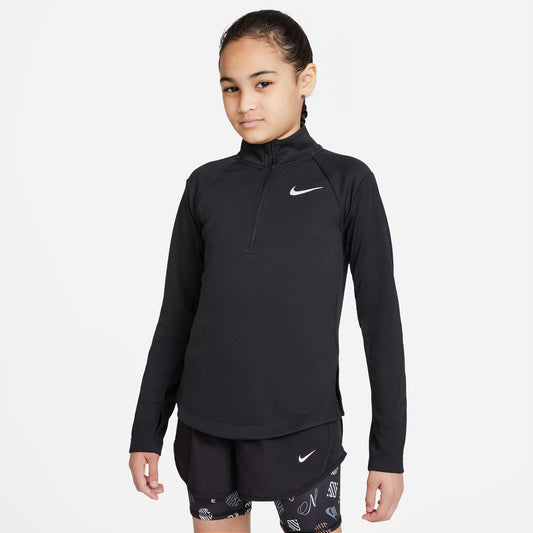 Nike Dri-FIT Girls' Long-Sleeve Top Black (1)