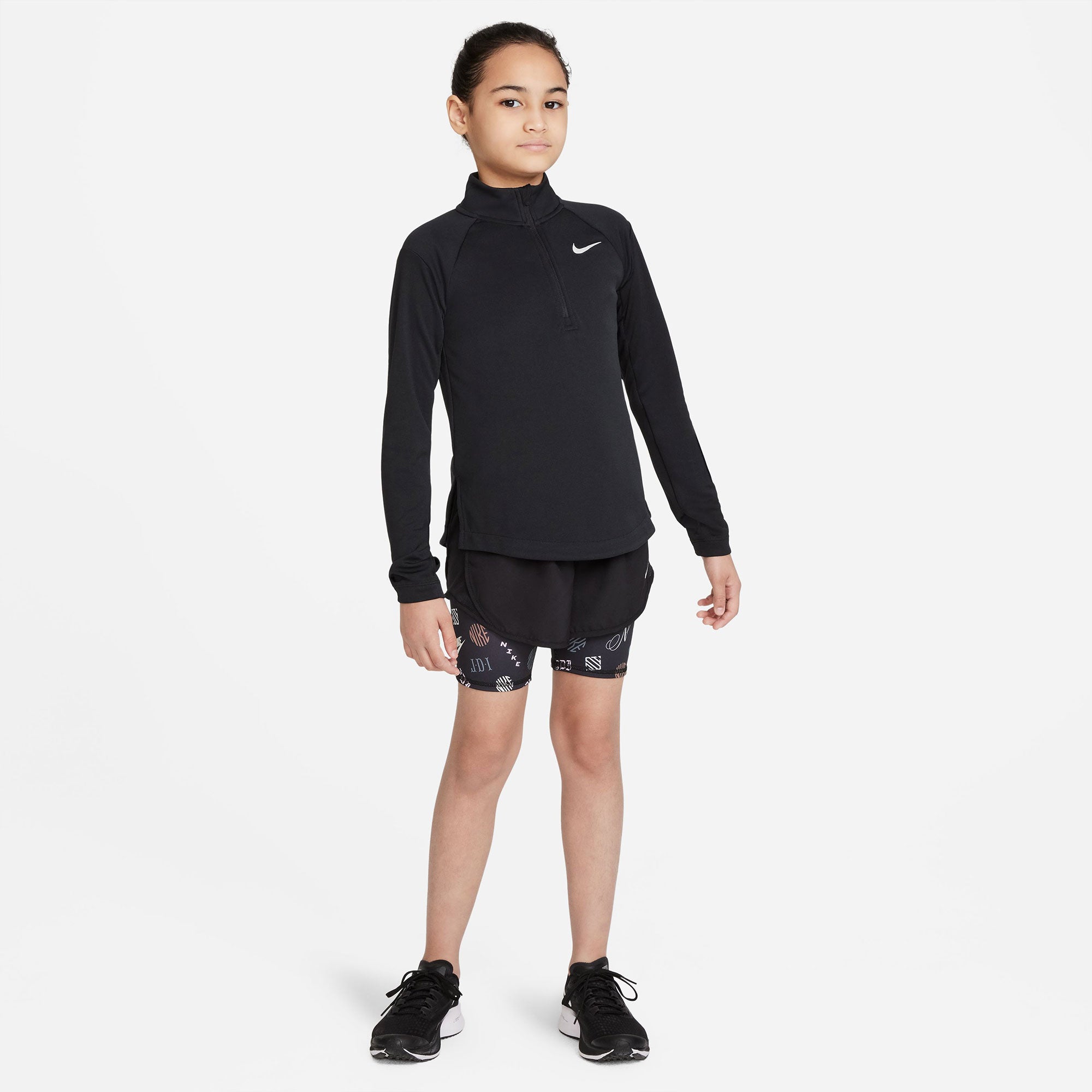 Nike Dri-FIT Girls' Long-Sleeve Top Black (5)
